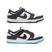 Kit 2 Pares Dunk Low Branco Preto E Branco Preto Verniz